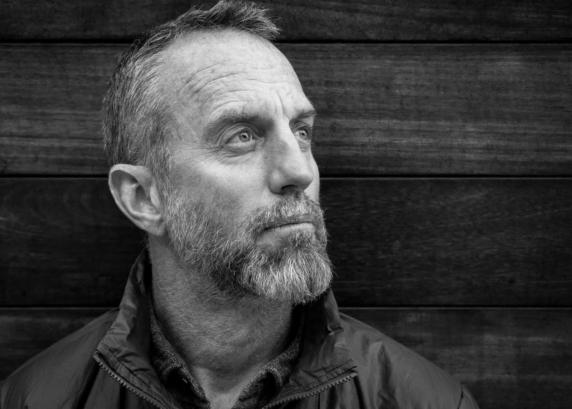 A thoughtful black-and-white portrait of Erik.