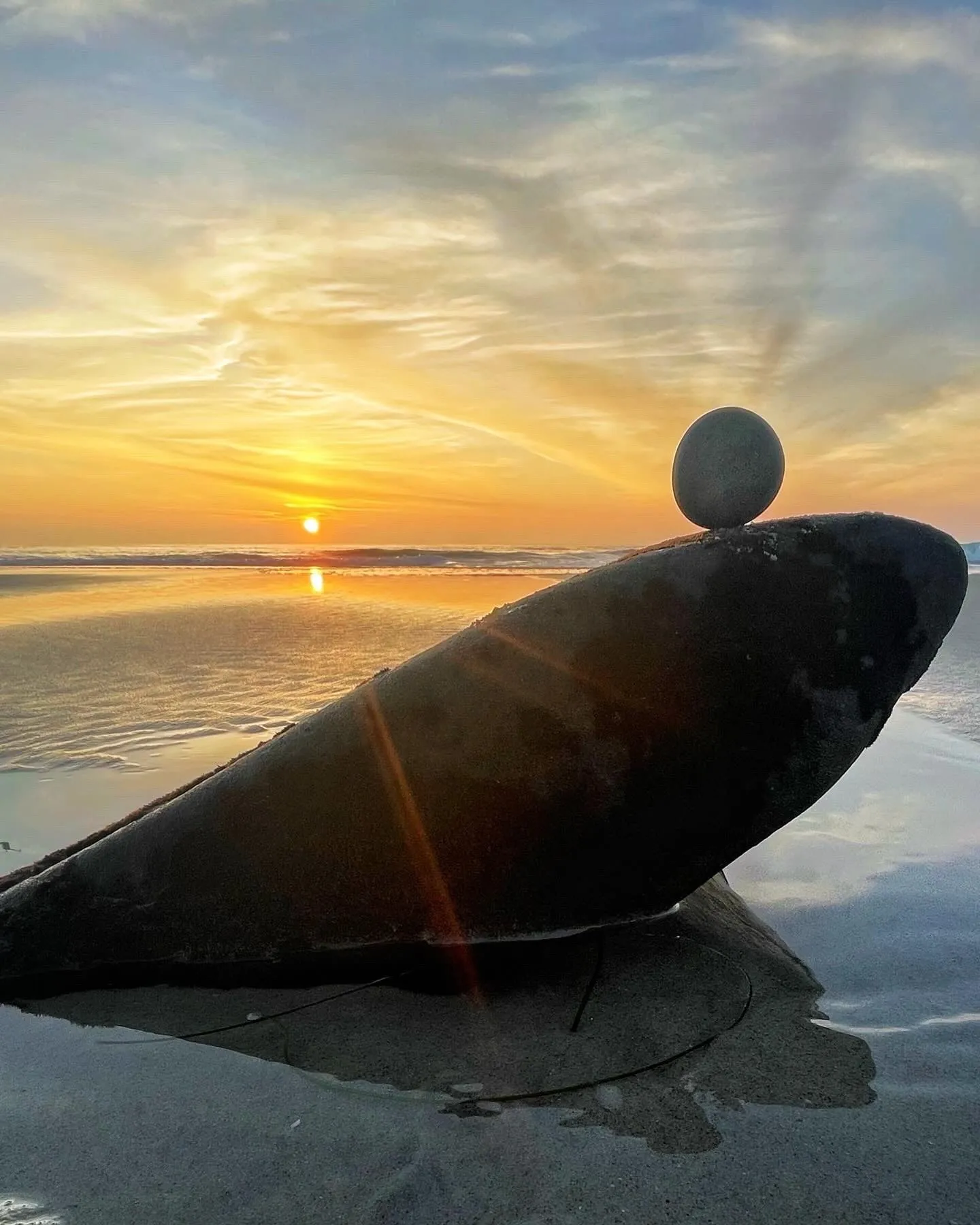 Found object at the waterline. A beach observation made in the changing evening light.